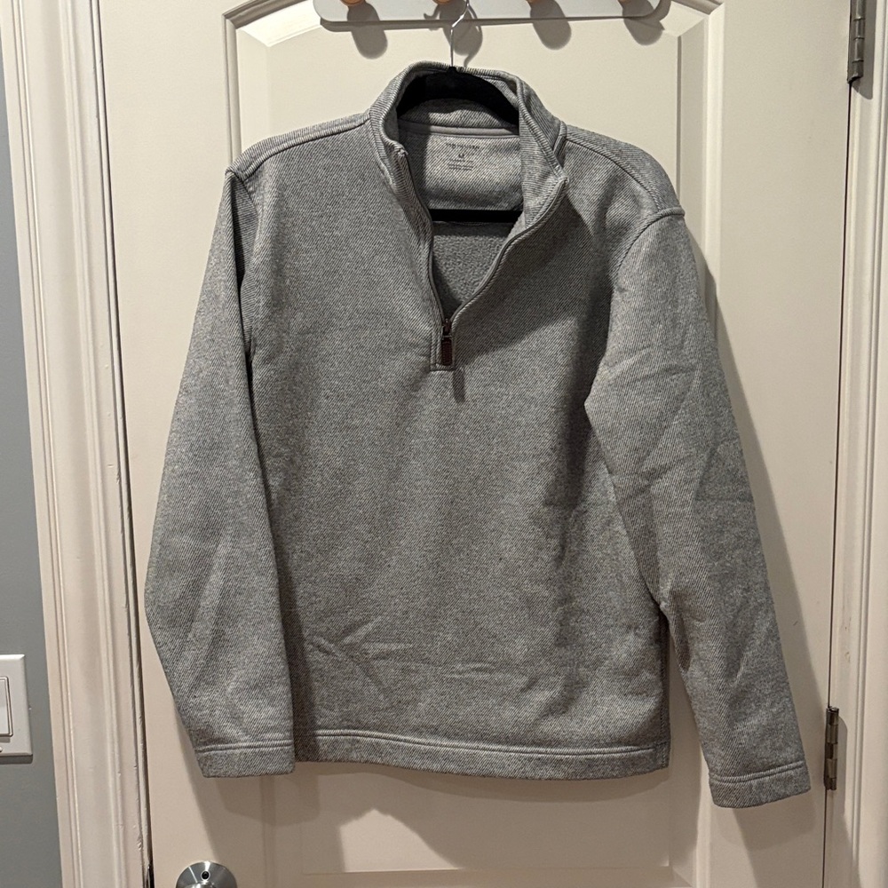 Van Heusen Men's Light Gray Half-Zip Sweater